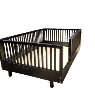 4×6 hardwood babycot tall safety rails