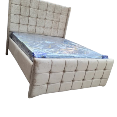 4×6 upholstered chester bed light brown